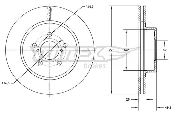 TOMEX Brakes Bremsscheibe